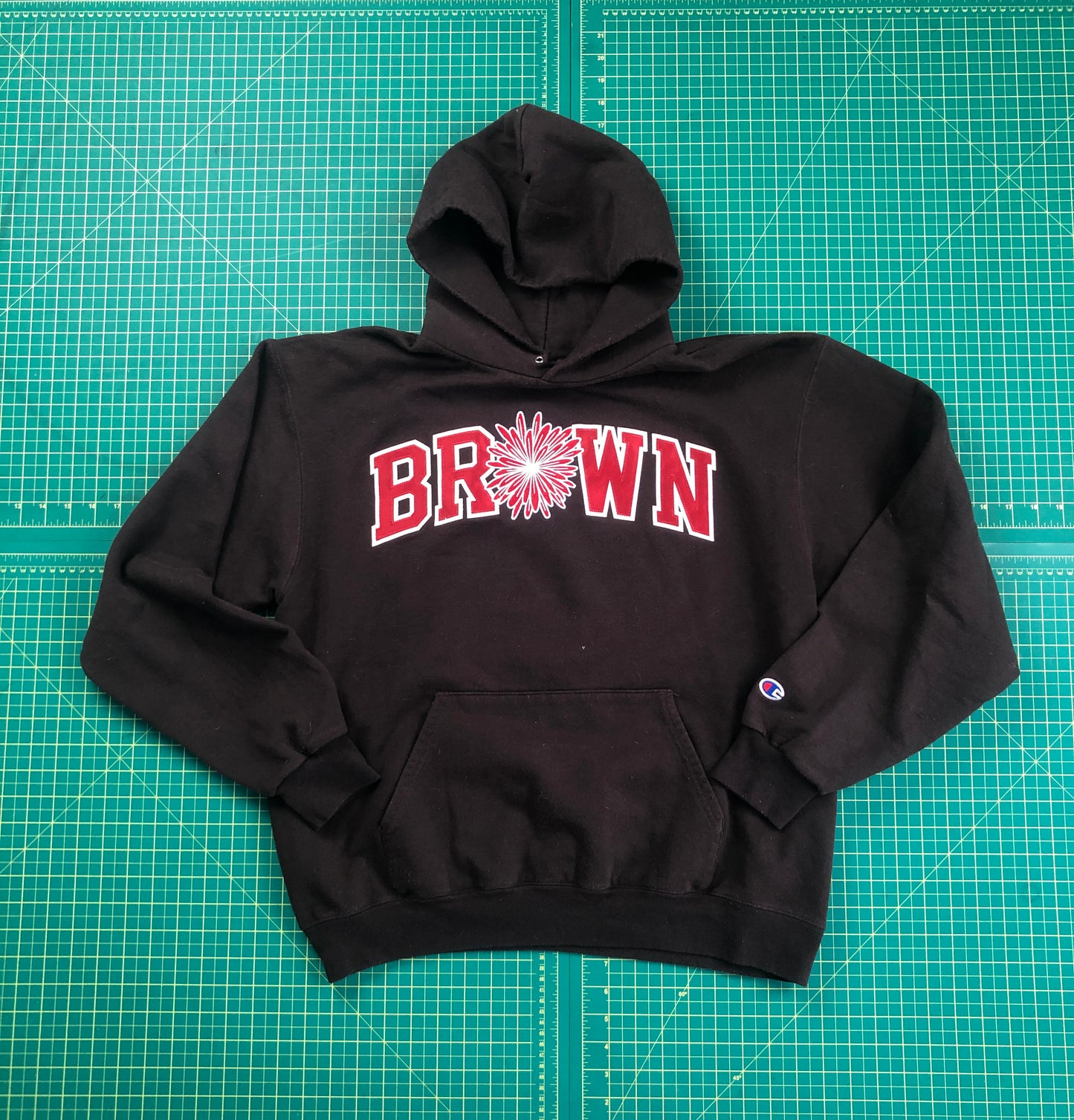 CHAMPION BROWN STAMPED HOOD - L -