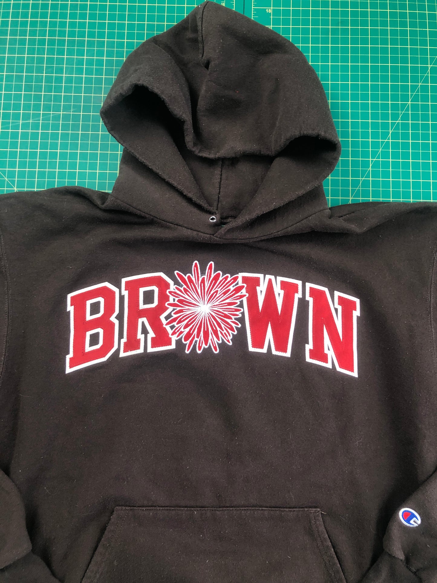 CHAMPION BROWN STAMPED HOOD - L -