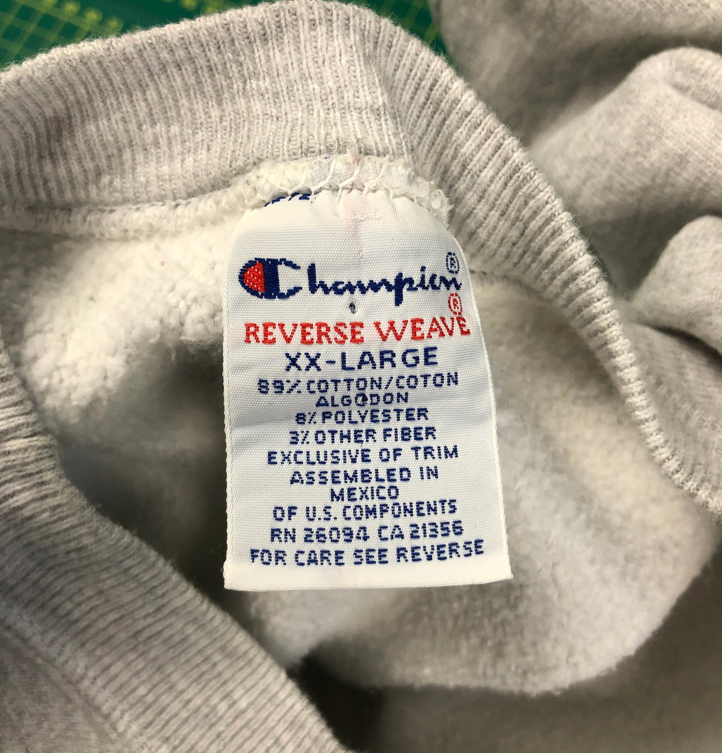 VINTAGE CHAMPION REVERSE WEAVE ELMWOOD CREW -XXL-