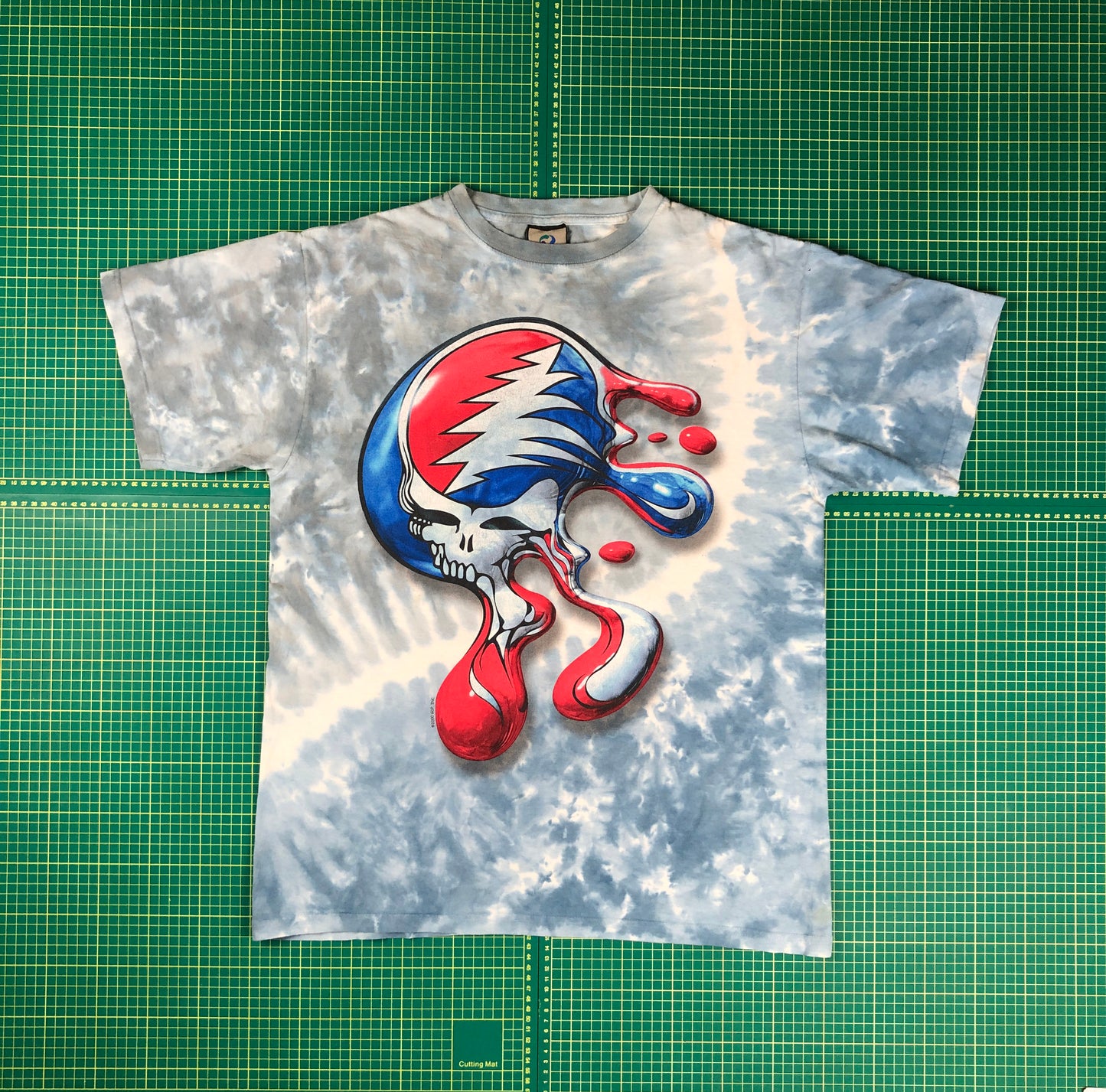 VINTAGE LIQUID BLUE GRATEFUL DEAD TSHIRT Y2K -XL-