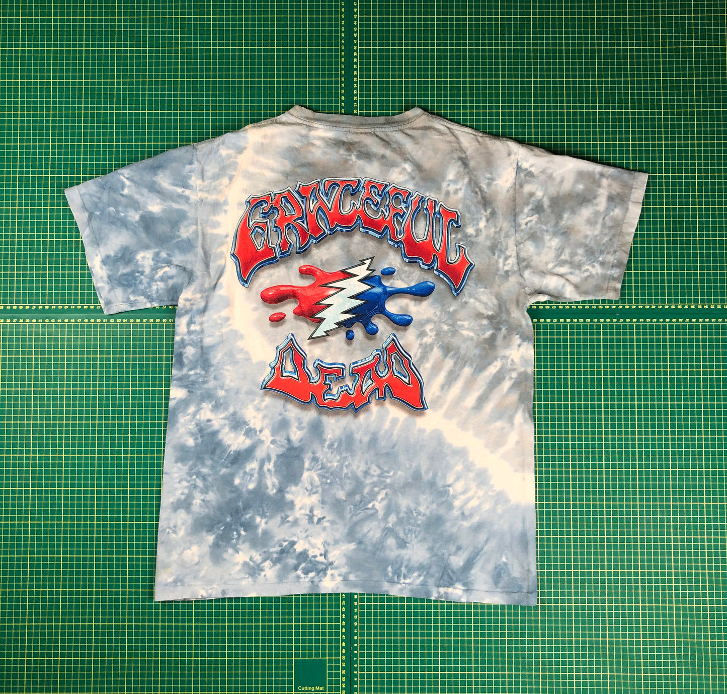 VINTAGE LIQUID BLUE GRATEFUL DEAD TSHIRT Y2K -XL-