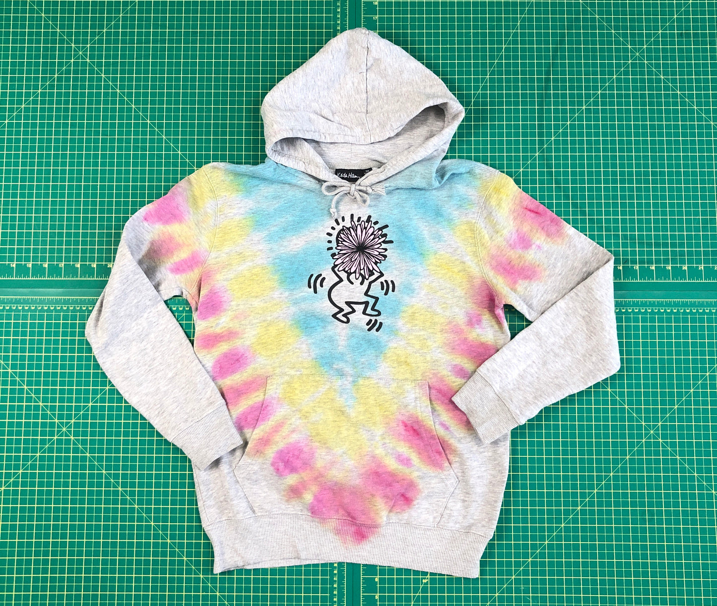 KIETH HARING TIEDYED HOOD - S -